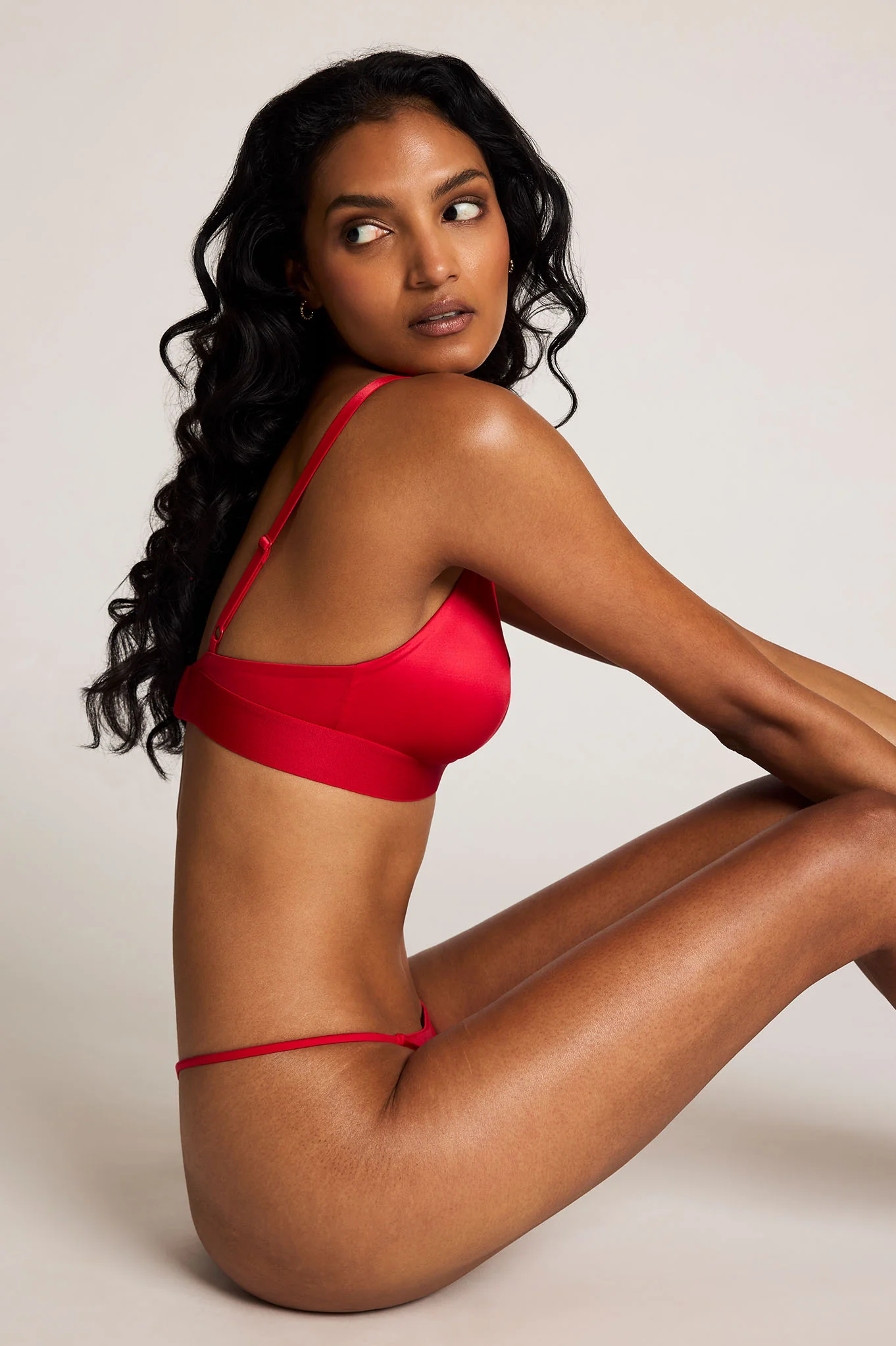 Glacé Triangle Bra in Cerise - Image 2