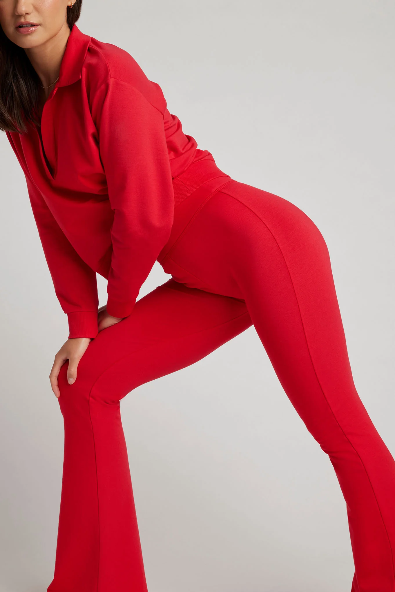 Club Flare Pant in Cherry - Image 2
