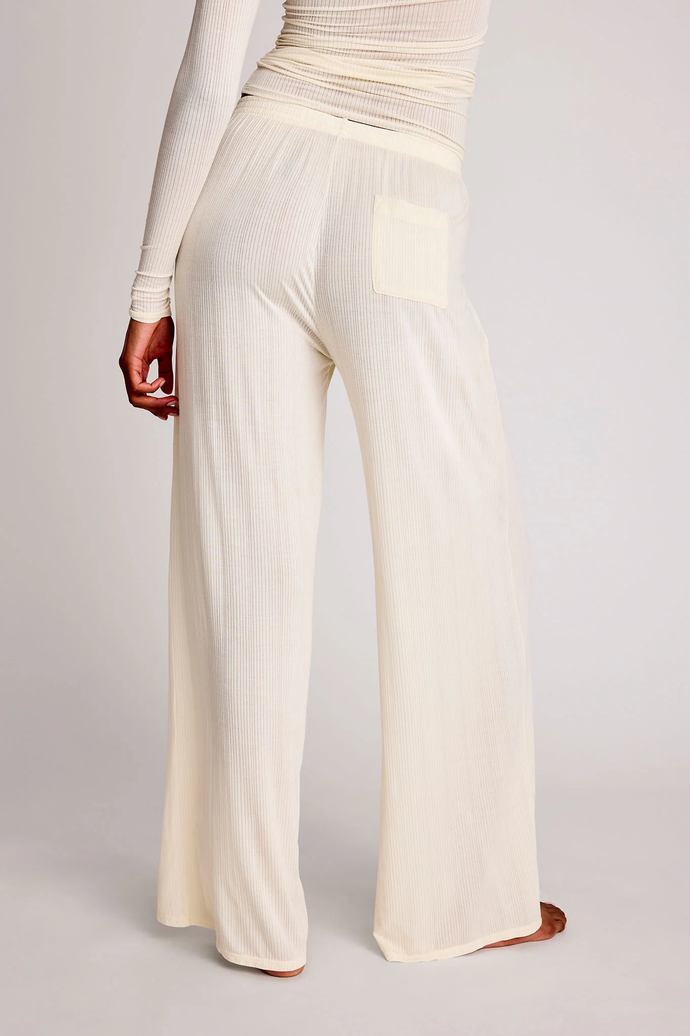 Whipped Track Pant in Cream - Image 4
