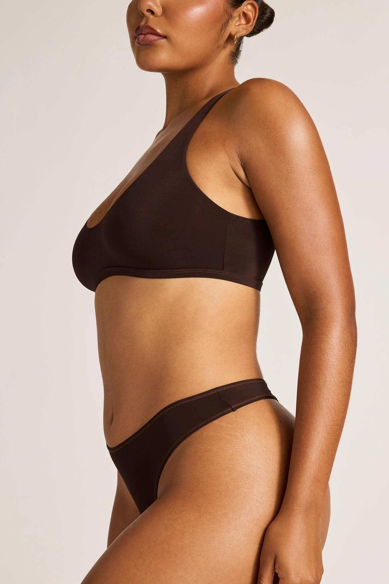 Slink Dipped Bralette in Espresso - Image 2