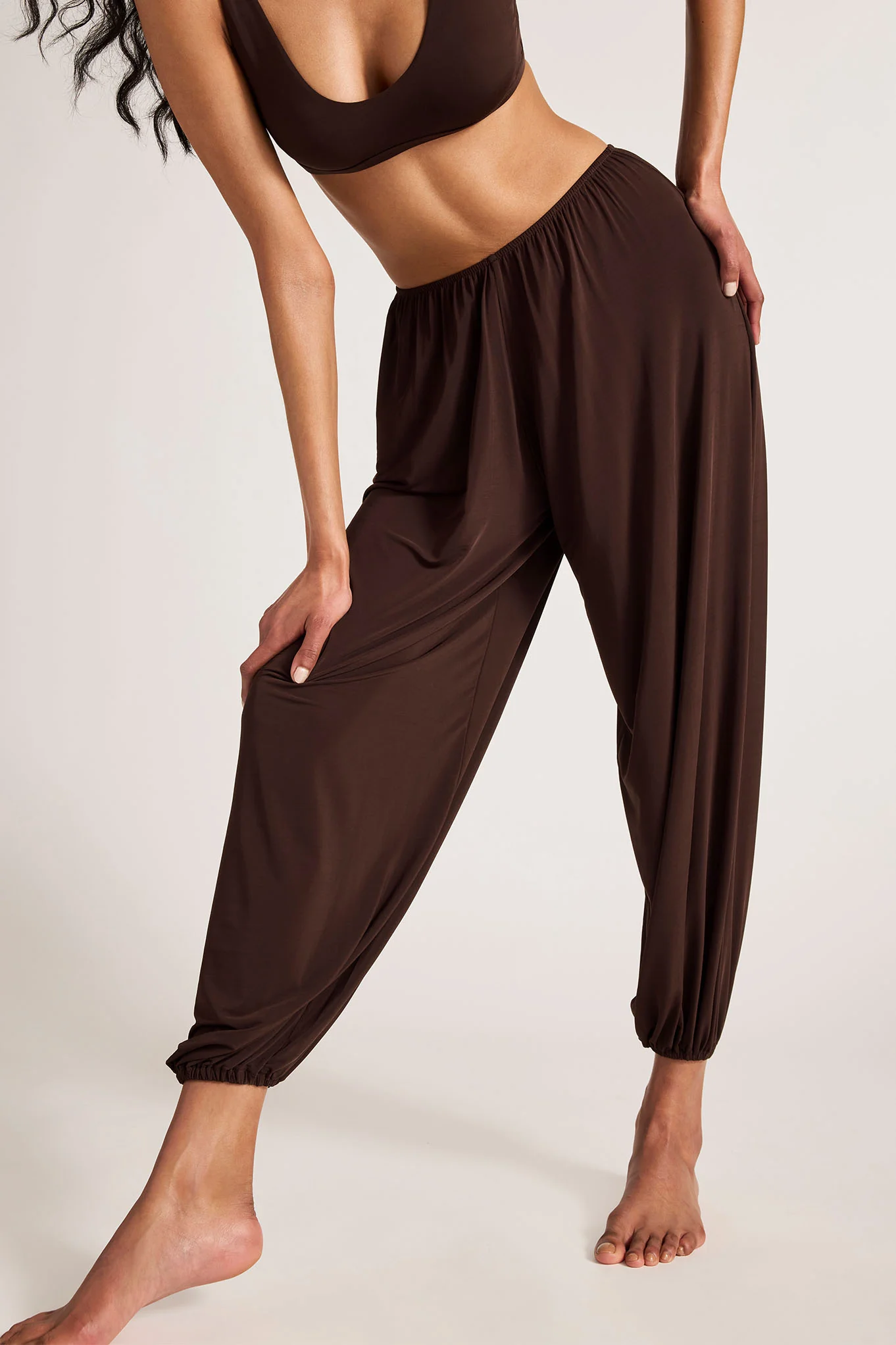Slink Draped Pant in Espresso