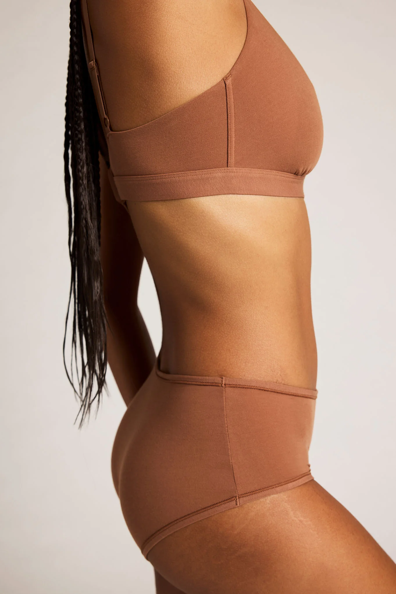 Cloud Cotton Cutout Bra in Fawn - Image 2