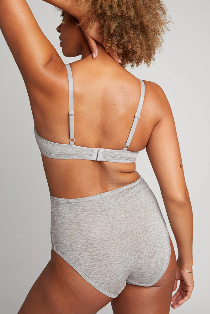 Whipped Non-Wire Bra in Heather Grey - Image 2