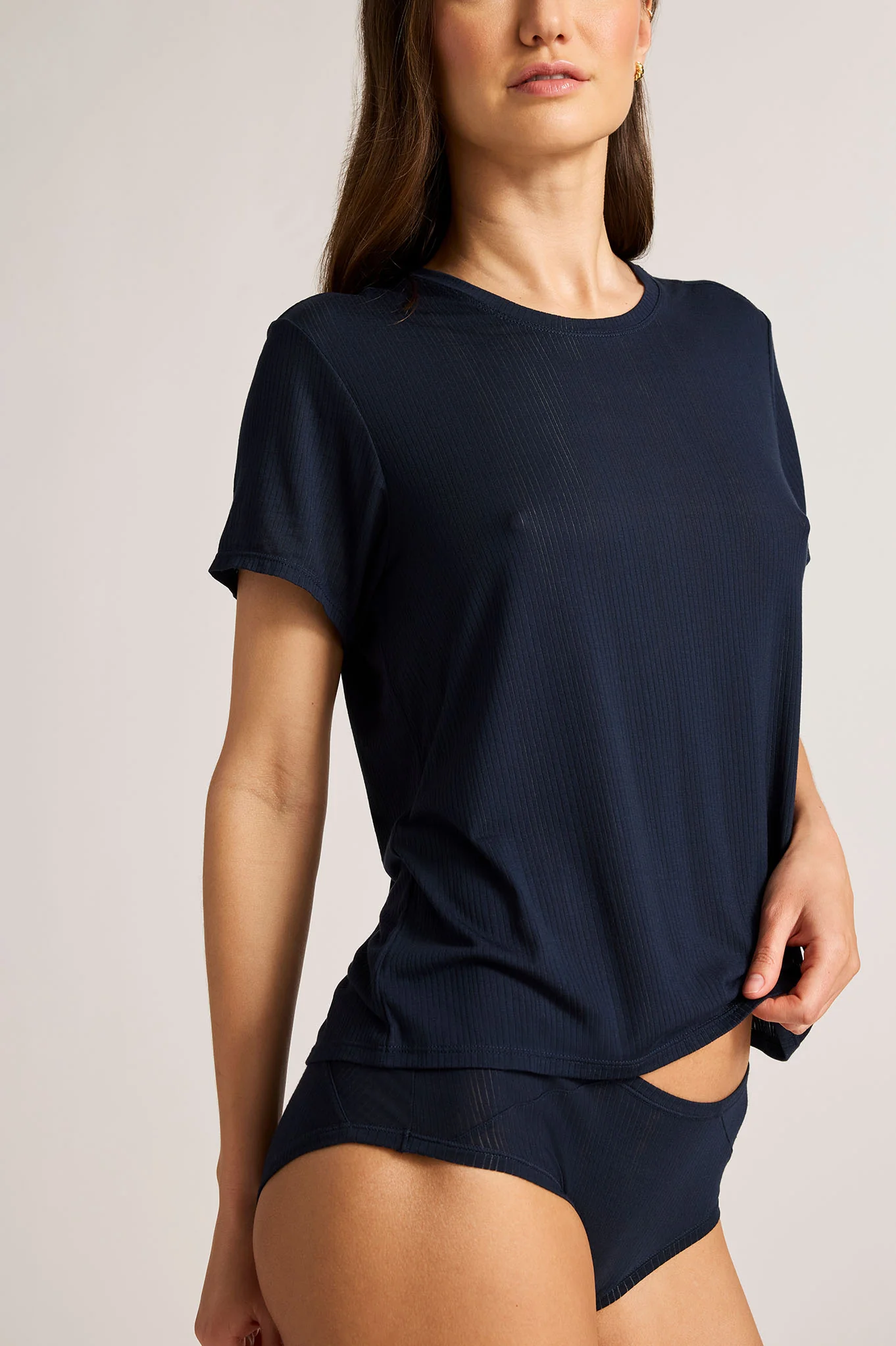 Whipped Boyfriend Tee in Navy - Image 2