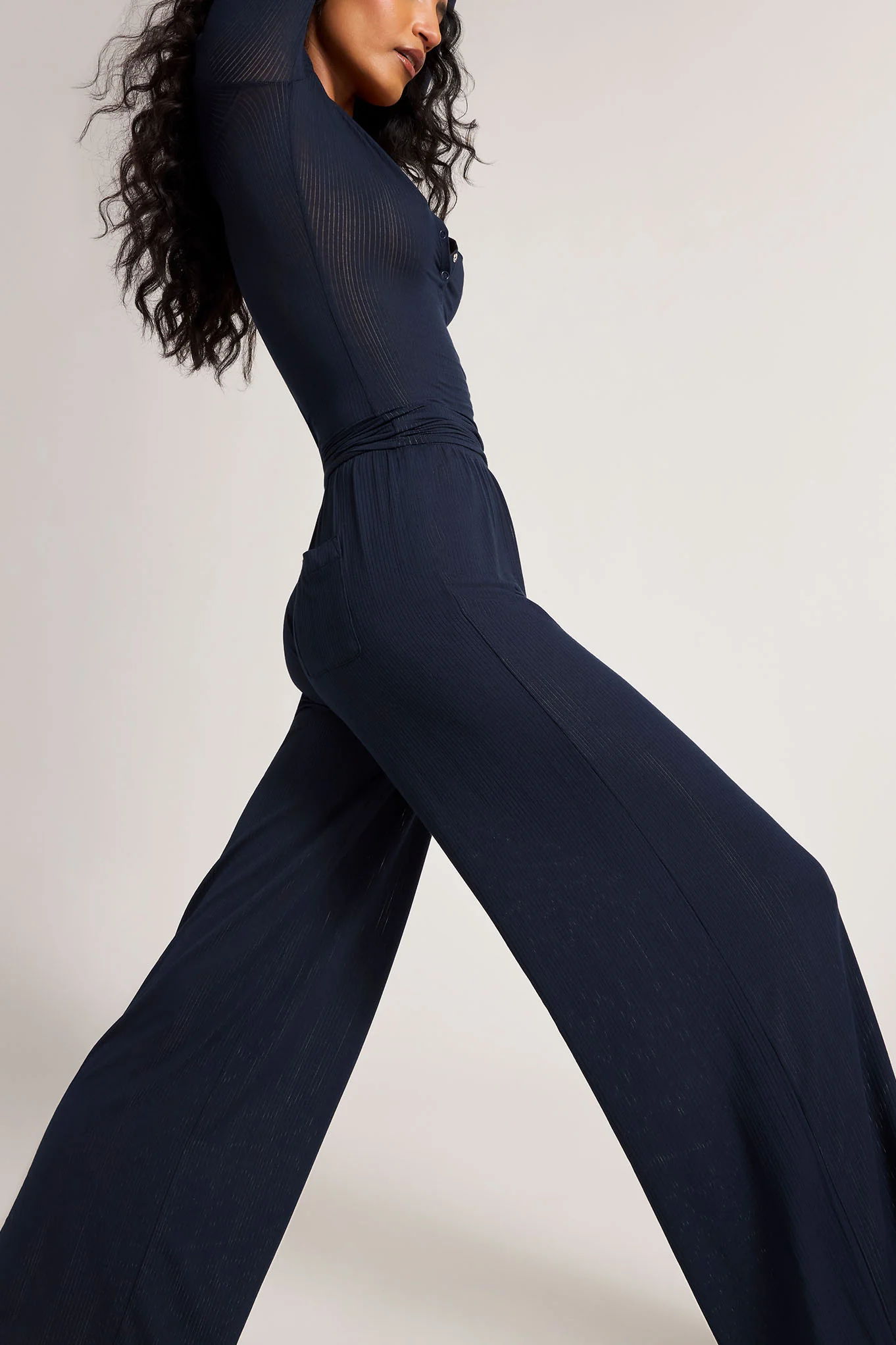 Whipped Track Pant in Navy - Image 2