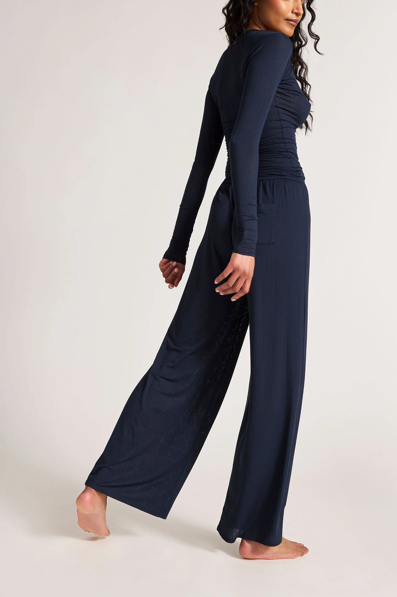 Whipped Track Pant in Navy - Image 3