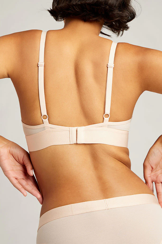 Sieve Triangle Bra in Peach - Image 5