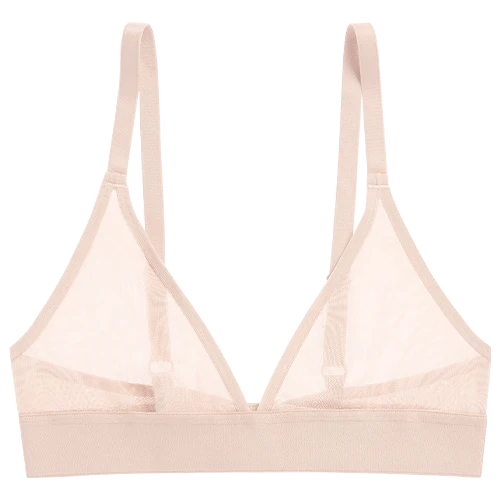 Sieve Triangle Bra in Peach - Image 7