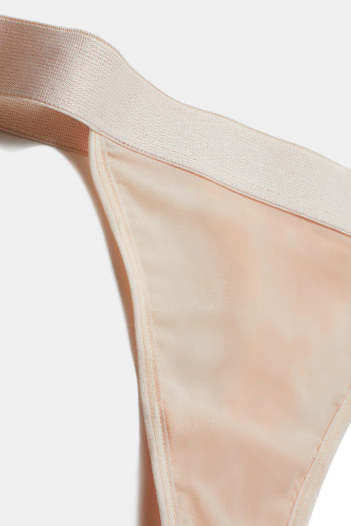 Silky Thong in Peach - Image 4