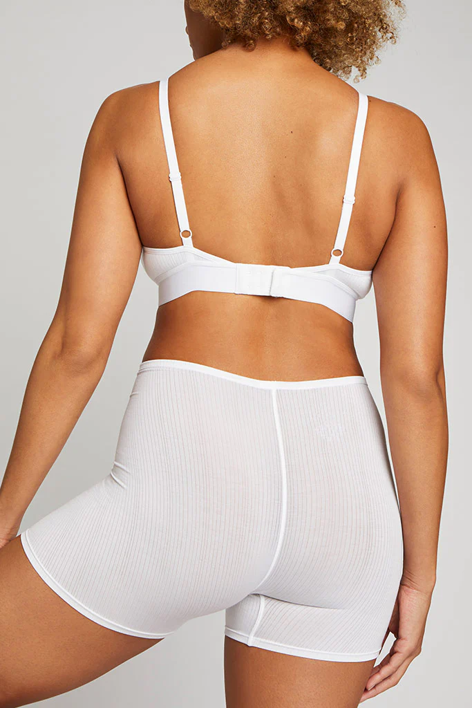 Whipped Triangle Bra in White - Image 5