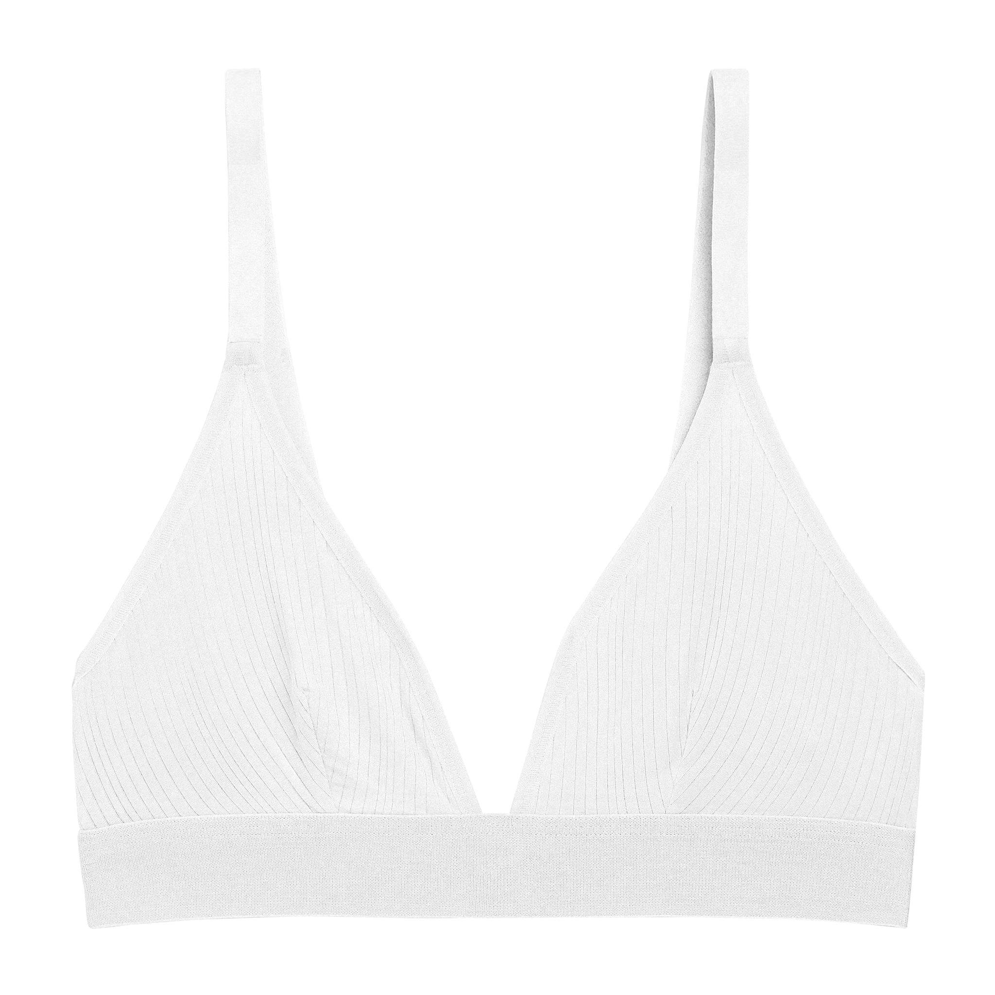 Whipped Triangle Bra in White - Image 7